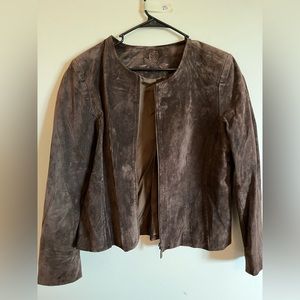 Provence D’amour brown suede jacket: size XL